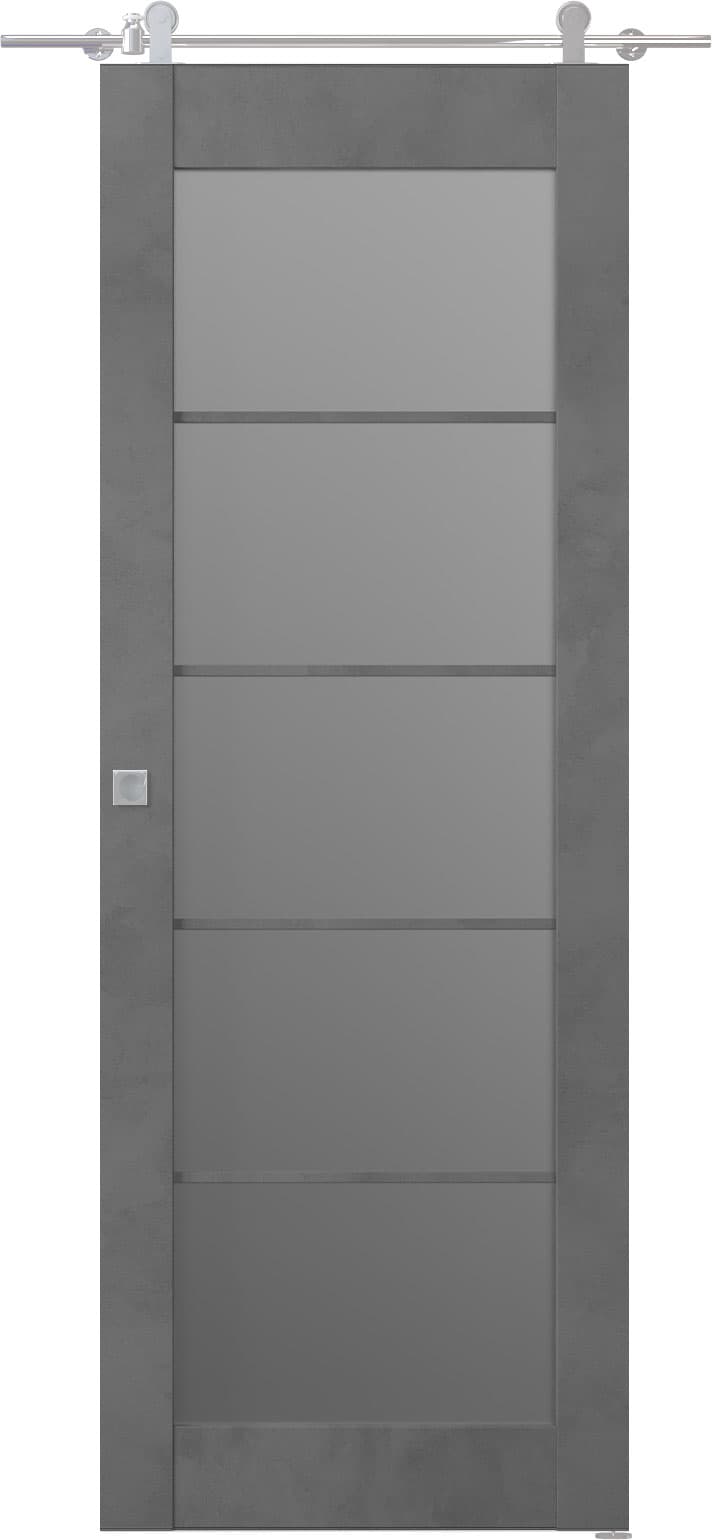 AVON 5 LITE VETRO DARK URBAN DOUBLE BARN BELLDINNI MODERN INTERIOR DOOR - 1