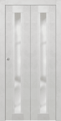 AVON 101 VETRO LIGHT URBAN DOUBLE BI-FOLD DOORS BELLDINNI MODERN INTERIOR DOOR - 1