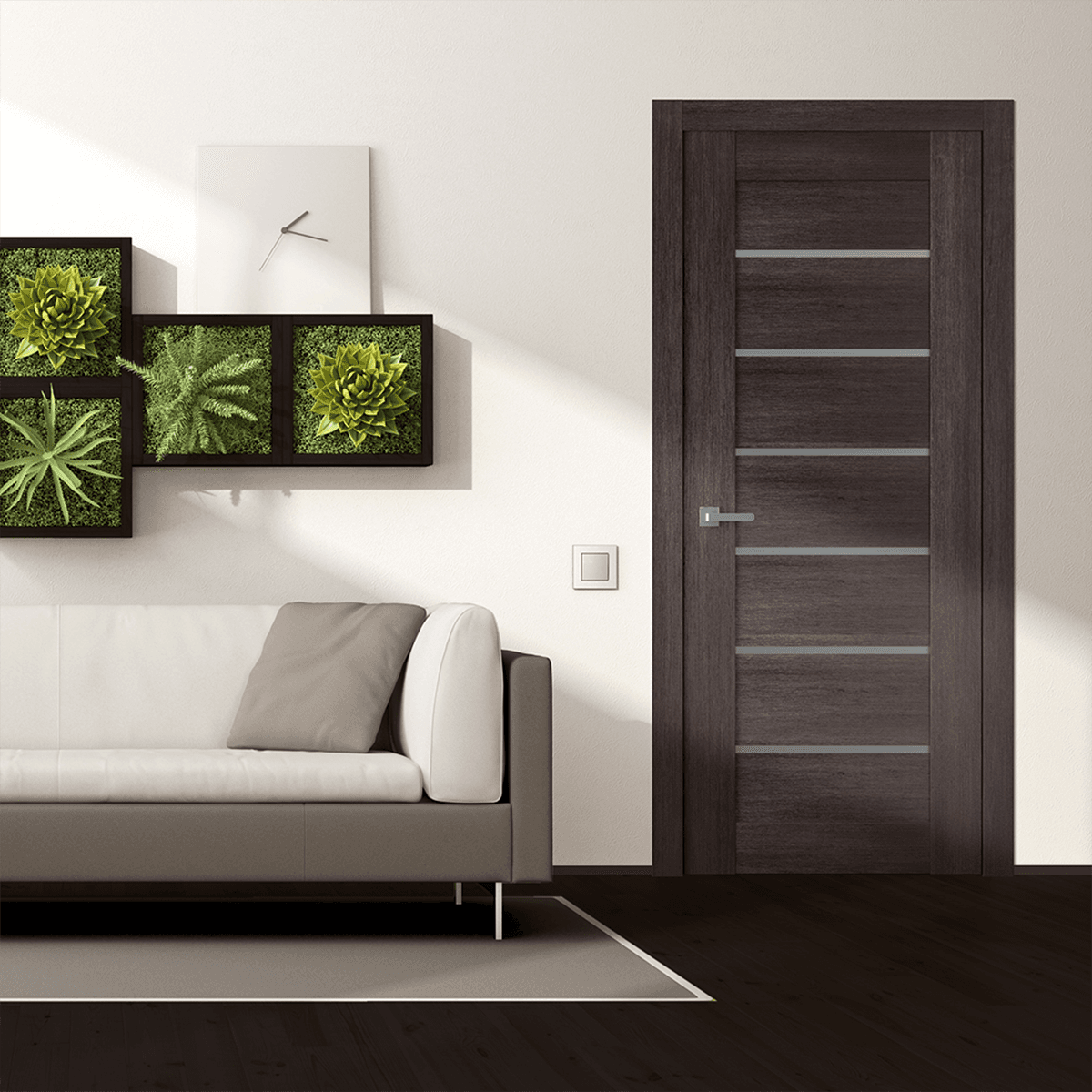 AVON 07-02 VETRO VERALINGA OAK DOUBLE BELLDINNI MODERN INTERIOR DOOR - 3