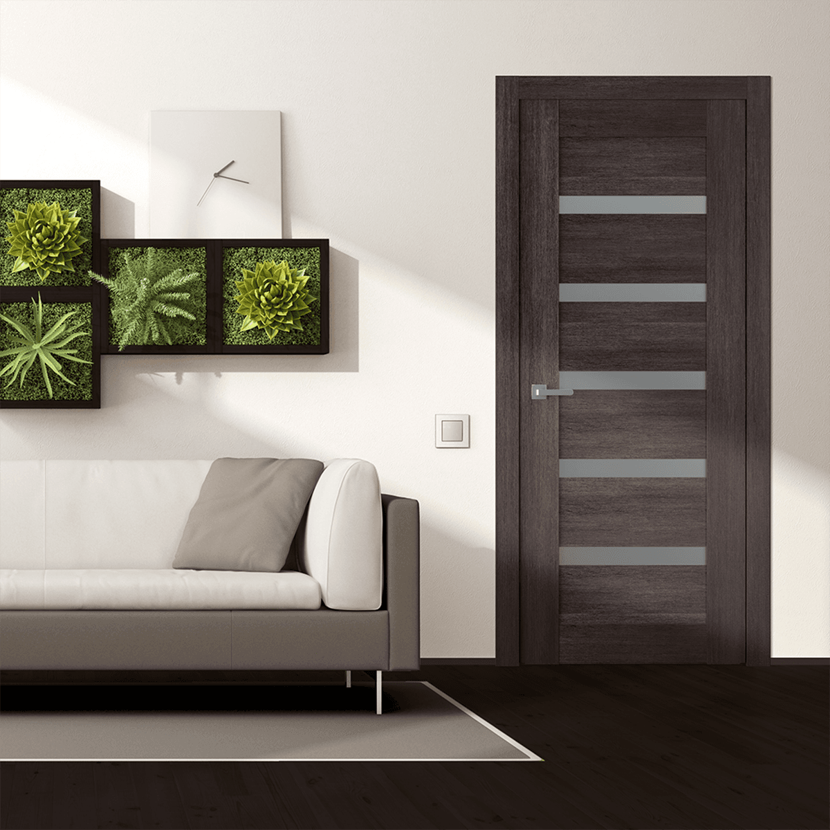 AVON 07-04 VETRO VERALINGA OAK BYPASS BELLDINNI MODERN INTERIOR DOOR - 2