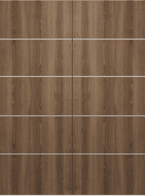 OPTIMA 4H PECAN NUTWOOD DOUBLE MAGIC DOORS BELLDINNI MODERN INTERIOR DOOR - 2