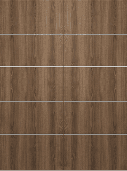 OPTIMA 4H PECAN NUTWOOD DOUBLE MAGIC DOORS BELLDINNI MODERN INTERIOR DOOR - 2