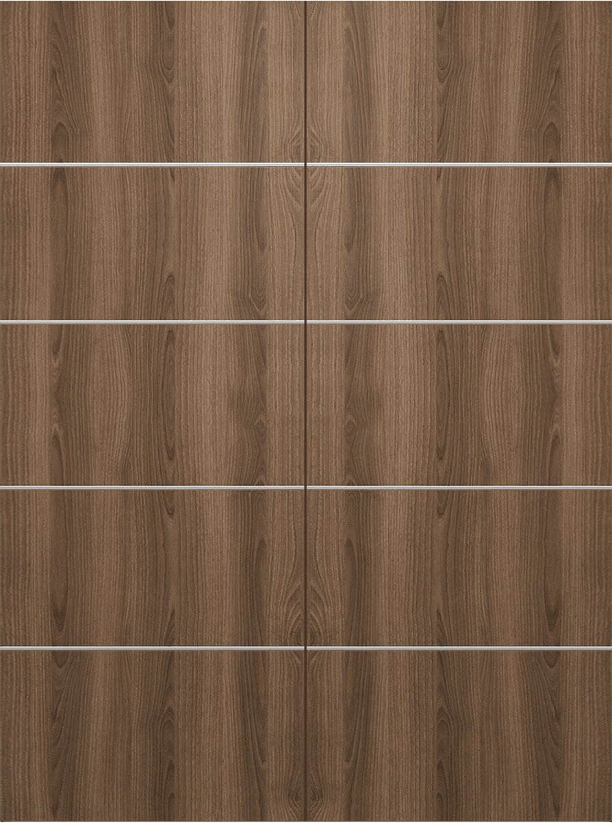 OPTIMA 4H PECAN NUTWOOD DOUBLE MAGIC DOORS BELLDINNI MODERN INTERIOR DOOR - 2