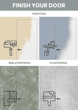 Primed Door Painting Double Frameless Belldinni Modern Interior Door - 7