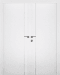 OPTIMA 2V SNOW WHITE DOUBLE POCKET DOORS BELLDINNI MODERN INTERIOR DOOR - 1