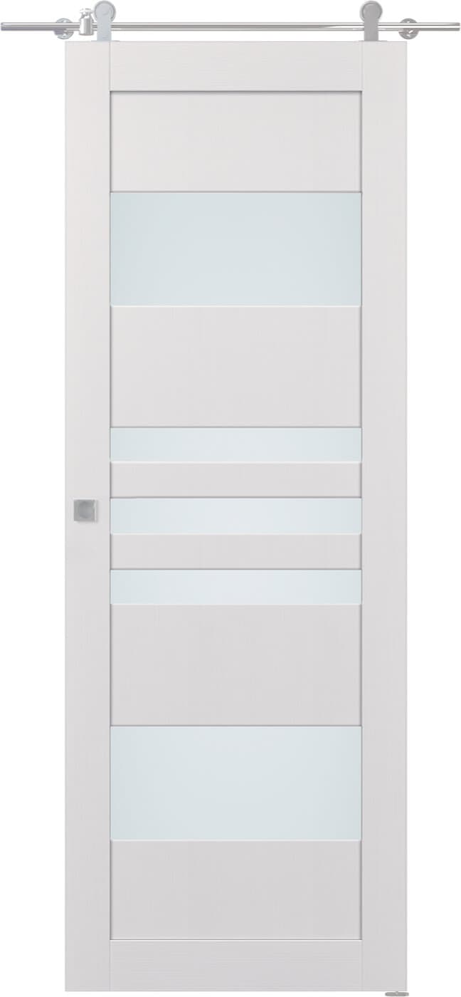 LETI VETRO BIANCO NOBLE DOUBLE BARN BELLDINNI MODERN INTERIOR DOOR - 1