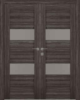 BERTA VETRO GRAY OAK CLOSET BELLDINNI MODERN INTERIOR DOOR - 1