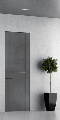 AVON 01 1H DARK URBAN DOUBLE INVISIBLE METAL FRAME BELLDINNI MODERN INTERIOR DOOR - 1