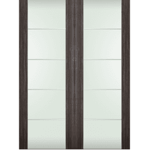 PALLADIO 202 4H VETRO GRAY OAK DOUBLE DOORS BELLDINNI MODERN INTERIOR DOOR - 2