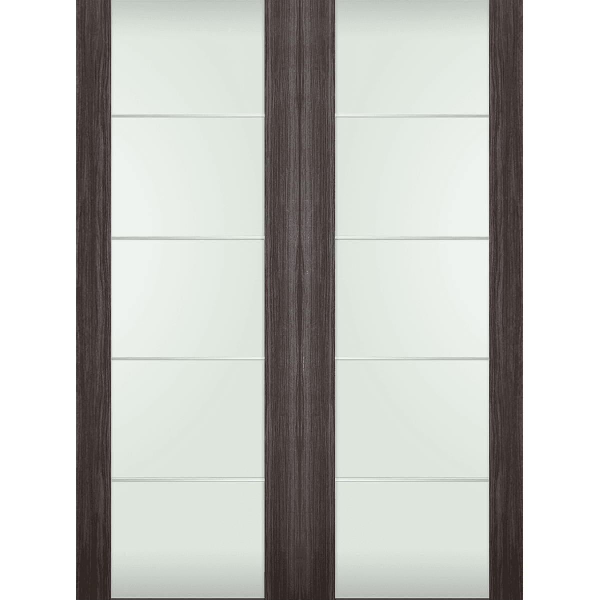 PALLADIO 202 4H VETRO GRAY OAK DOUBLE DOORS BELLDINNI MODERN INTERIOR DOOR - 2