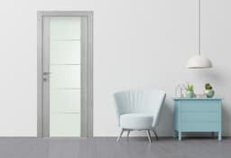 AVON 202 4H VETRO RIBEIRA ASH INVISIBLE METAL FRAME BELLDINNI MODERN INTERIOR DOOR - 3