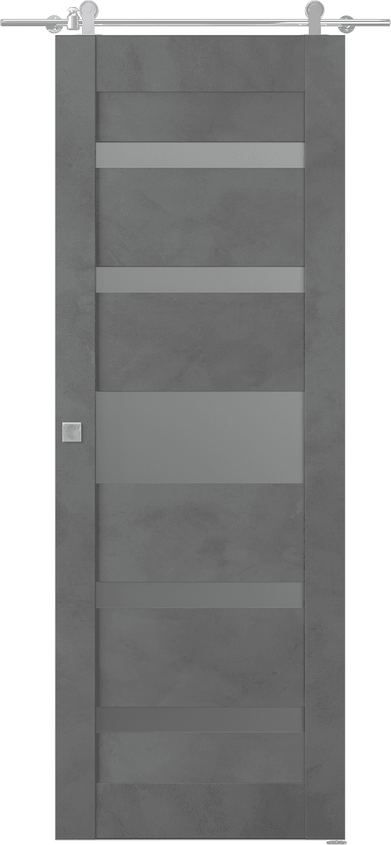 AVON 07-05 VETRO DARK URBAN DOUBLE BARN BELLDINNI MODERN INTERIOR DOOR - 1