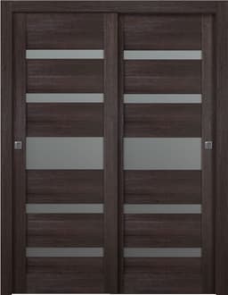 AVON 07-05 VETRO VERALINGA OAK BYPASS BELLDINNI MODERN INTERIOR DOOR - 1