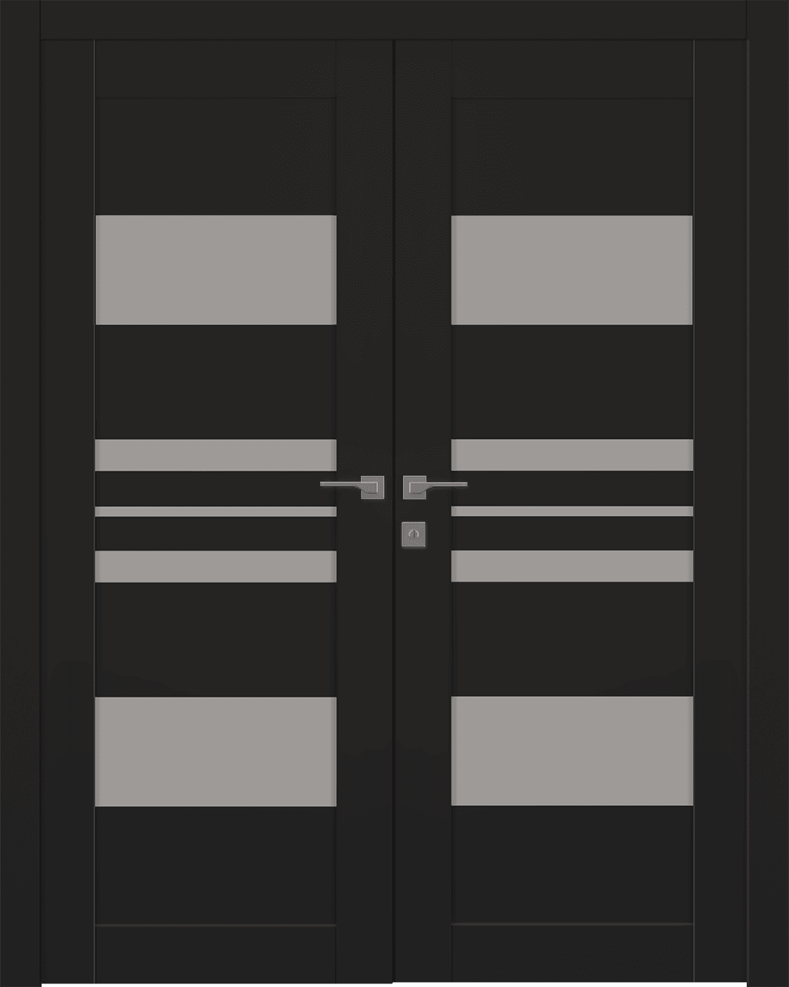 ROMI VETRO BLACK MATTE DOUBLE BELLDINNI MODERN INTERIOR DOOR - 1