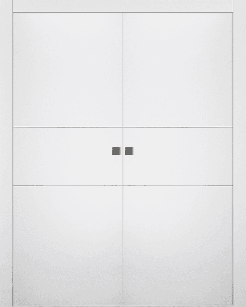 SMART PRO 2H POLAR WHITE DOUBLE POCKET BELLDINNI MODERN INTERIOR DOOR - 1