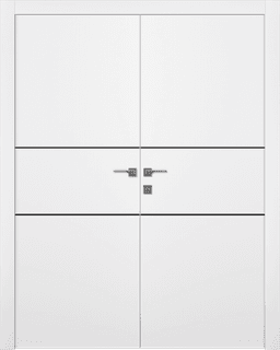 PALLADIO 2H BLACK BIANCO NOBLE CLOSET DOORS BELLDINNI MODERN INTERIOR DOOR - 1