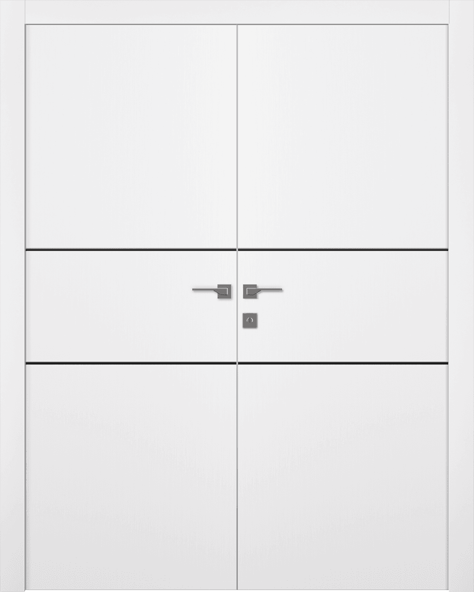 PALLADIO 2H BLACK BIANCO NOBLE CLOSET DOORS BELLDINNI MODERN INTERIOR DOOR - 1