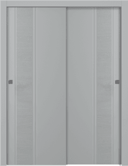 TWINWOOD 1 LIGHT GREY BYPASS BELLDINNI MODERN INTERIOR DOOR - 1