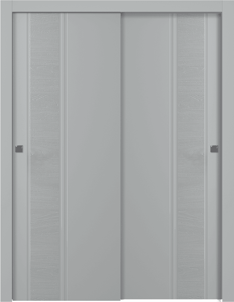 TWINWOOD 1 LIGHT GREY BYPASS BELLDINNI MODERN INTERIOR DOOR - 1
