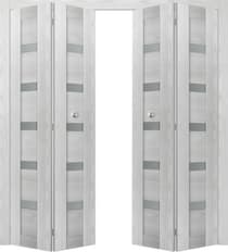 AVON 07-04 VETRO RIBEIRA ASH DOUBLE BI-FOLD BELLDINNI MODERN INTERIOR DOOR - 1