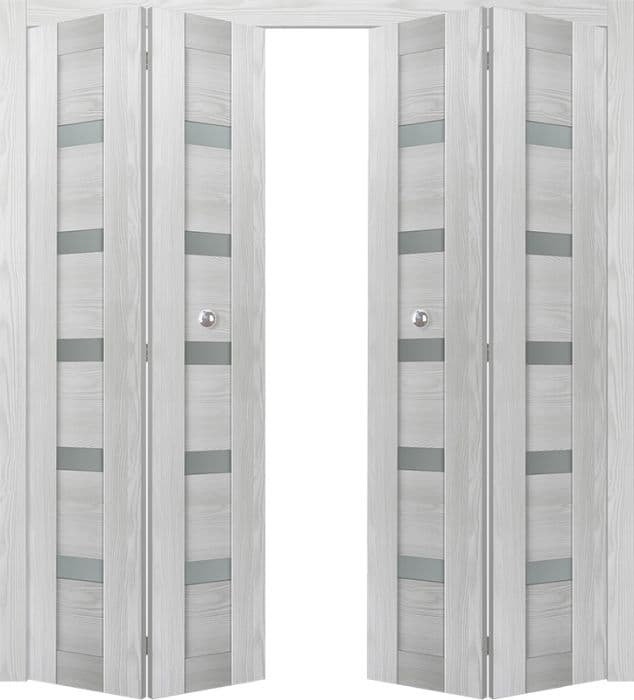 AVON 07-04 VETRO RIBEIRA ASH DOUBLE BI-FOLD BELLDINNI MODERN INTERIOR DOOR - 1