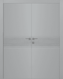 TWINWOOD 2 LIGHT GREY DOUBLE BELLDINNI MODERN INTERIOR DOOR - 1