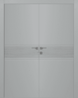 TWINWOOD 2 LIGHT GREY DOUBLE BELLDINNI MODERN INTERIOR DOOR - 1