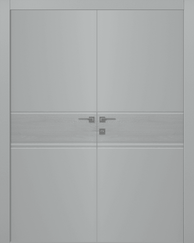 TWINWOOD 2 LIGHT GREY DOUBLE BELLDINNI MODERN INTERIOR DOOR - 1