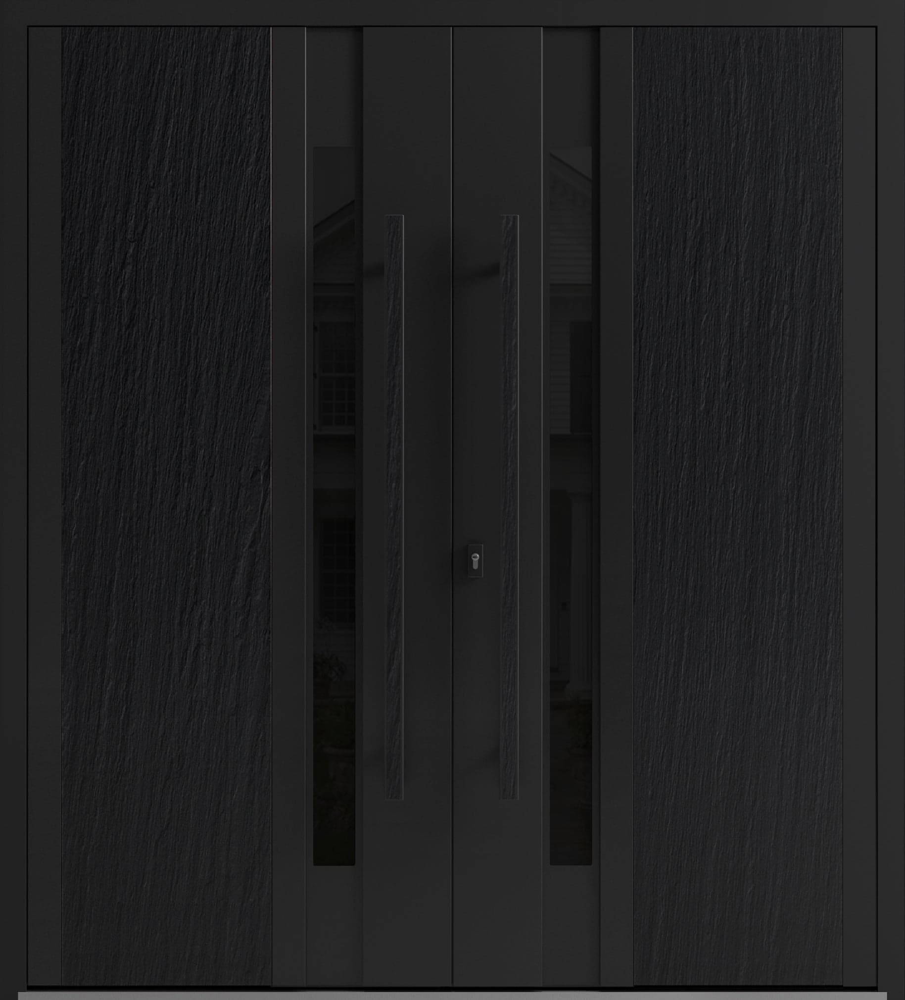 Double metal-aluminum modern exterior door Dekton 0163 - 1