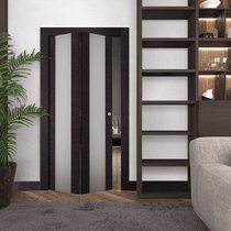 AVANTI 202 VETRO BLACK APRICOT BI-FOLD BELLDINNI MODERN INTERIOR DOOR - 2