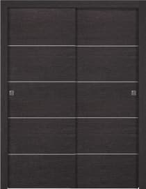 AVANTI 4H BLACK APRICOT BYPASS BELLDINNI MODERN INTERIOR DOOR - 1