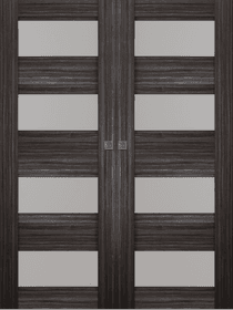DELLA VETRO GRAY OAK DOUBLE MAGIC BELLDINNI MODERN INTERIOR DOOR - 1