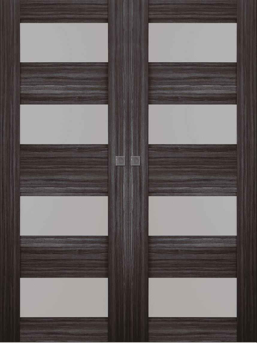 DELLA VETRO GRAY OAK DOUBLE MAGIC BELLDINNI MODERN INTERIOR DOOR - 1