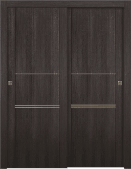 AVON 01 3H GOLD VERALINGA OAK BYPASS DOORS BELLDINNI MODERN INTERIOR DOOR - 1