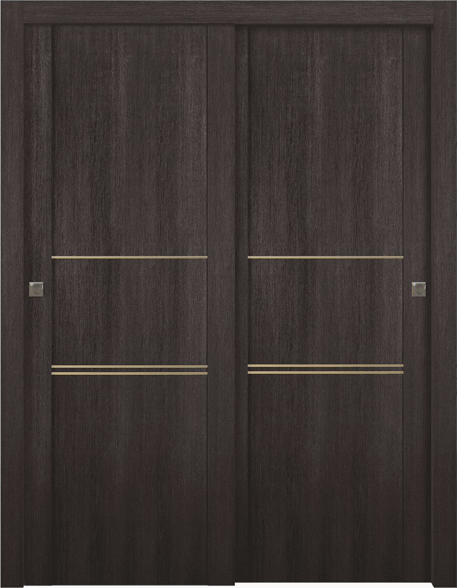 AVON 01 3H GOLD VERALINGA OAK BYPASS DOORS BELLDINNI MODERN INTERIOR DOOR - 1