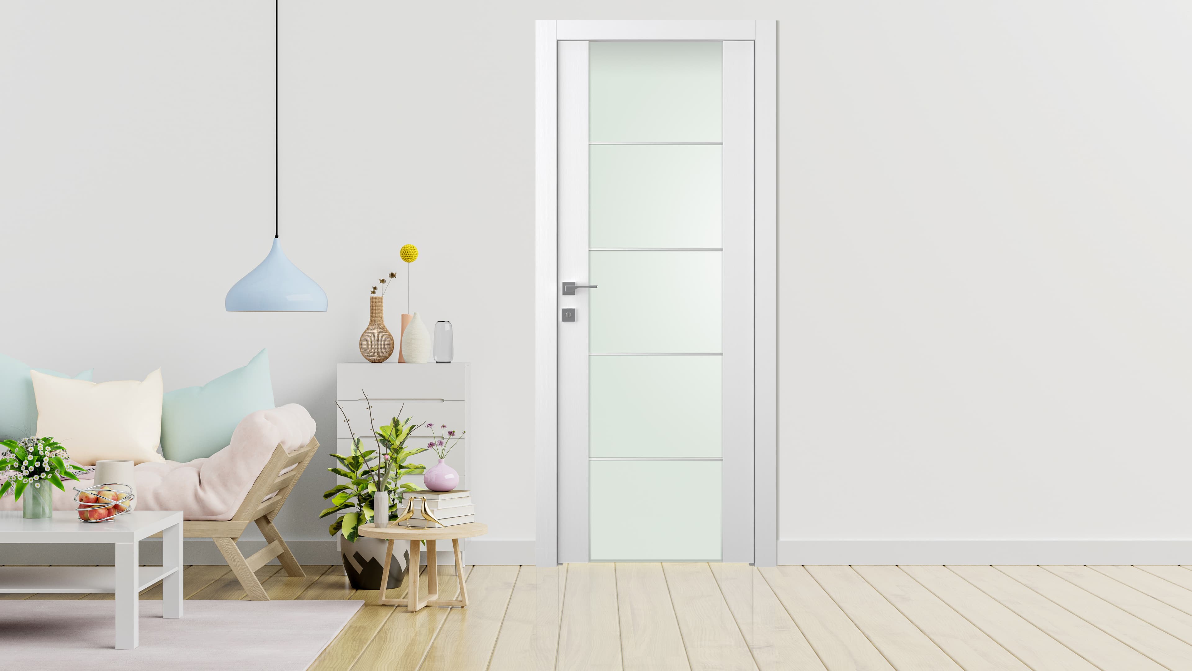 PALLADIO 202 4H VETRO BIANCO NOBLE BI-FOLD BELLDINNI MODERN INTERIOR DOOR - 2
