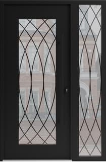 Single wrought iron modern exterior door Iron 1600 - 2