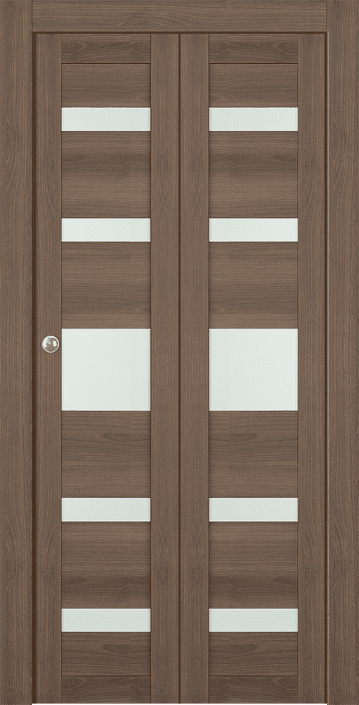 AVON 07-05 VETRO PECAN NUTWOOD BI-FOLD DOORS BELLDINNI MODERN INTERIOR DOOR - 1