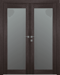 AVON 207 VETRO VERALINGA OAK DOUBLE BELLDINNI MODERN INTERIOR DOOR - 1