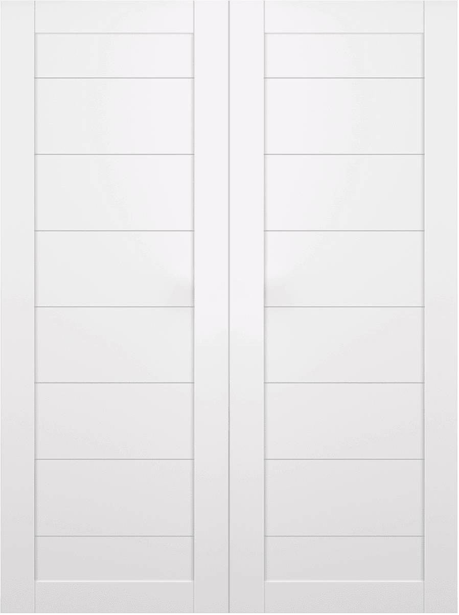 ERMI SNOW WHITE DOUBLE BARN BELLDINNI MODERN INTERIOR DOOR - 2