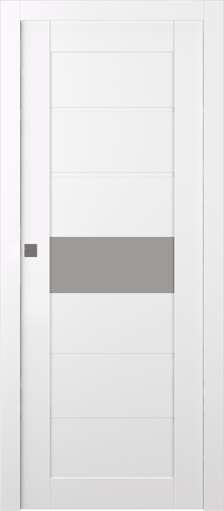 EDNA VETRO SNOW WHITE POCKET BELLDINNI MODERN INTERIOR DOOR - 1