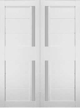 ESTA VETRO BIANCO NOBLE DOUBLE BARN BELLDINNI MODERN INTERIOR DOOR - 2
