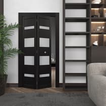 LEORA VETRO BLACK MATTE BI-FOLD BELLDINNI MODERN INTERIOR DOOR - 2