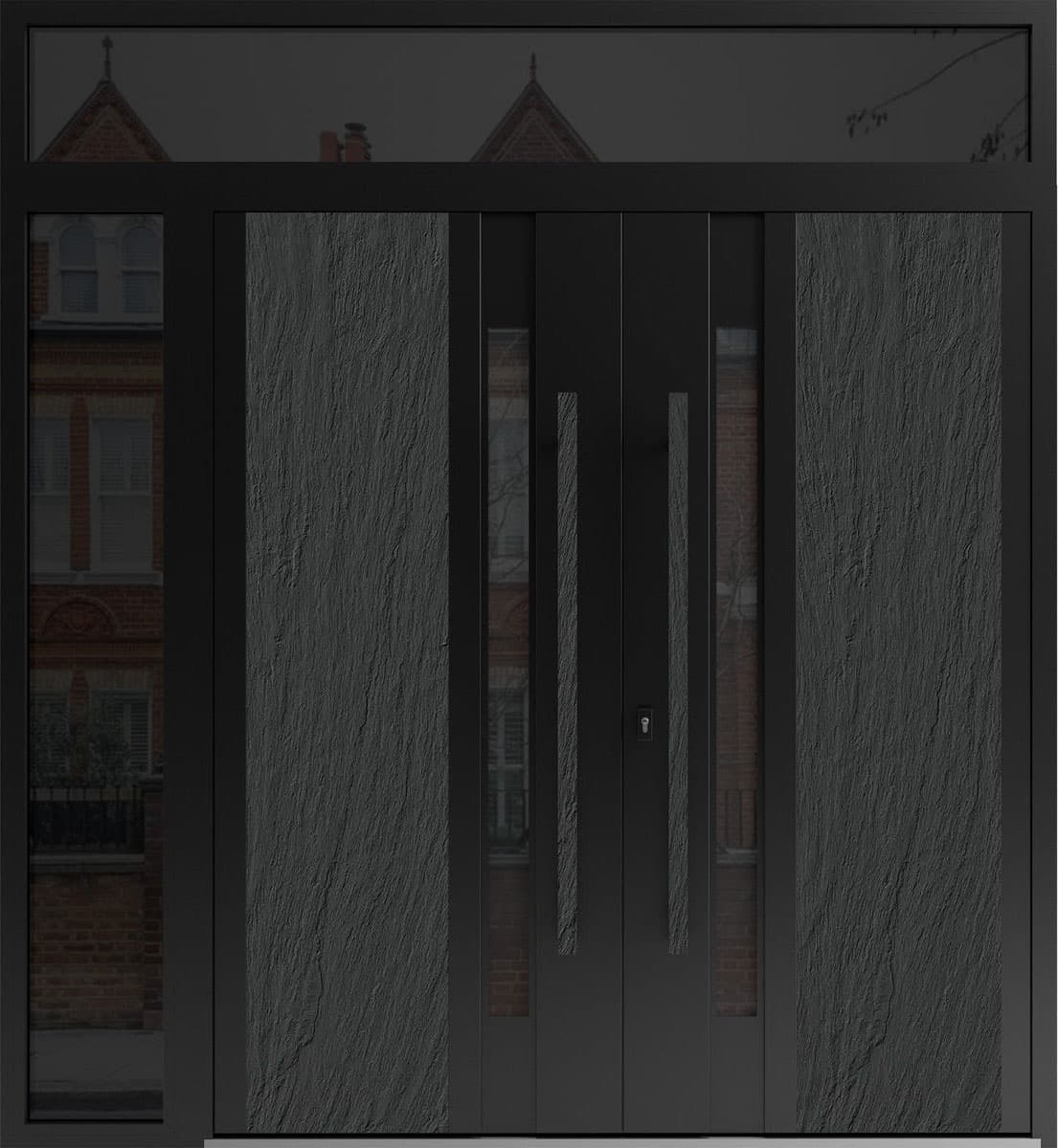 Double metal-aluminum modern exterior door Dekton 0163 - 5