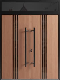 Double metal-aluminum modern exterior door Ronex 1055 8ft - 4