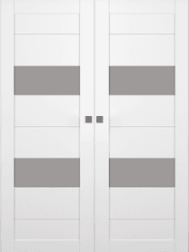 BERTA VETRO SNOW WHITE DOUBLE MAGIC BELLDINNI MODERN INTERIOR DOOR - 1
