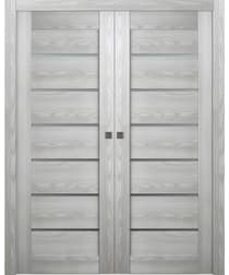 AVON 07-02 VETRO RIBEIRA ASH DOUBLE POCKET BELLDINNI MODERN INTERIOR DOOR - 1