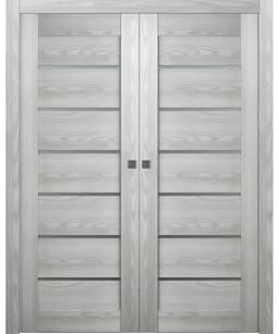 AVON 07-02 VETRO RIBEIRA ASH DOUBLE POCKET BELLDINNI MODERN INTERIOR DOOR - 1