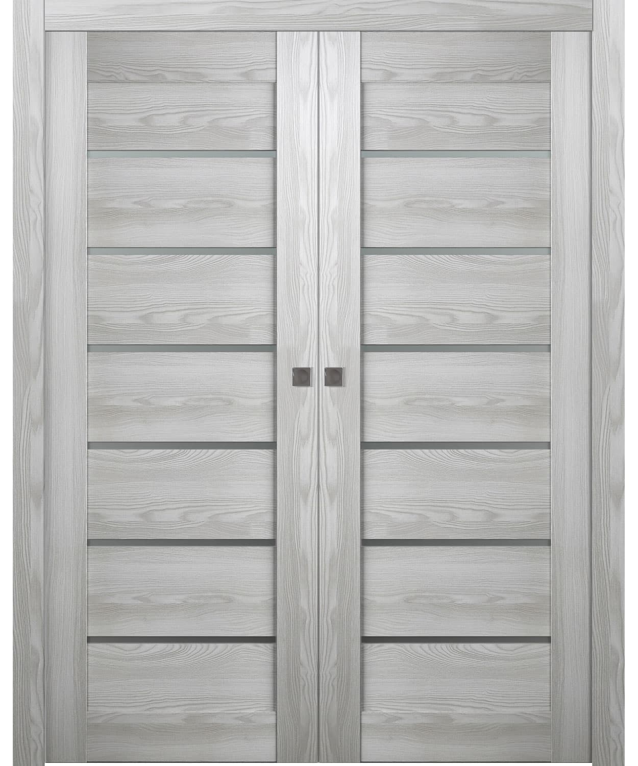 AVON 07-02 VETRO RIBEIRA ASH DOUBLE POCKET BELLDINNI MODERN INTERIOR DOOR - 1