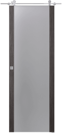 PALLADIO 202 VETRO GRAY OAK BARN DOORS BELLDINNI MODERN INTERIOR DOOR - 1
